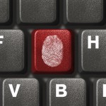Computer keyboard with fingerprint